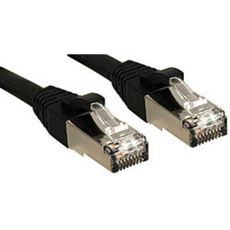 LINDY 45603 RJ45 Netzwerkkabel, Patchkabel CAT 6 S/FTP 2.00 m Schwarz mit Rastnasenschutz 1 St.