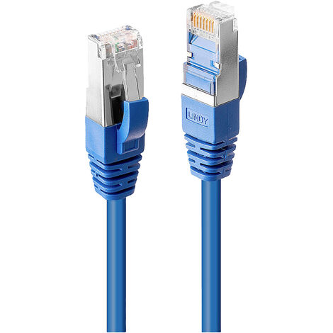 LINDY 45646 RJ45 Patchkabel CAT 6 S/FTP 7.50 m Blau  1 St.