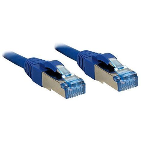 LINDY 47148 RJ45 Netzwerkkabel, Patchkabel CAT 6a S/FTP 1.50 m Blau mit Rastnasenschutz 1 St.