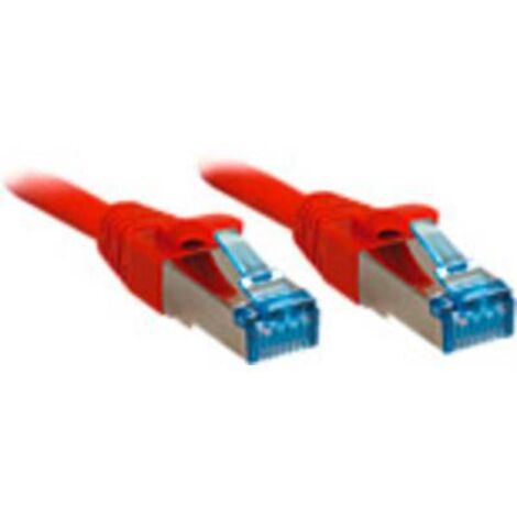 LINDY 47161 RJ45 Câble réseau, câble patch CAT 6a S/FTP 0.50 m rouge 1 pc(s) R986391