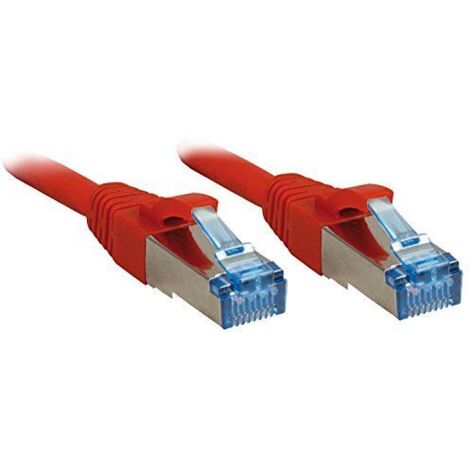 LINDY 47165 RJ45 Netzwerkkabel, Patchkabel CAT 6a S/FTP 3.00 m Rot  1 St.