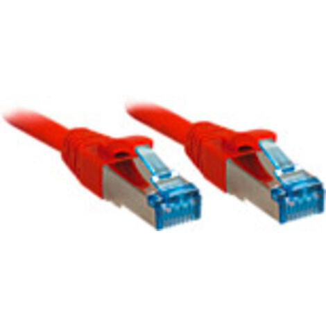 LINDY 47168 RJ45 Patchkabel CAT 6a S/FTP 10.00 m Rot  1 St.
