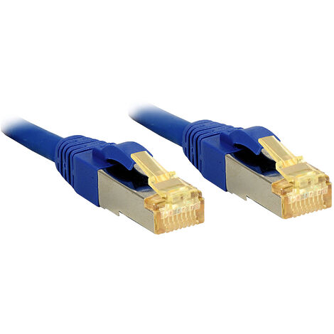 LINDY 47285 RJ45 Patchkabel CAT 6a (Rohkabel CAT 7) S/FTP 20.00 m Blau  1 St.