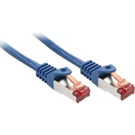 LINDY 47350 RJ45 Netzwerkkabel, Patchkabel CAT 6 S/FTP 0.30 m Blau  1 St.