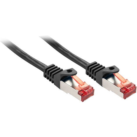 LINDY 47377 RJ45 Netzwerkkabel, Patchkabel CAT 6 S/FTP 7.50 m Schwarz  1 St.