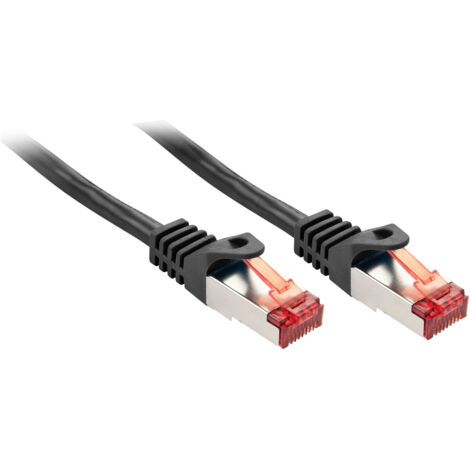 LINDY 47378 RJ45 Netzwerkkabel, Patchkabel CAT 6 S/FTP 10.00 m Schwarz  1 St.
