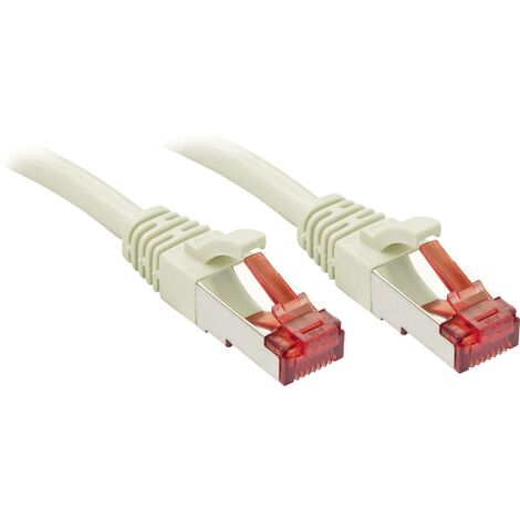 LINDY 47700 RJ45 Câble réseau, câble patch CAT 6 S/FTP 0.30 m gris avec cliquet d'encastrement 1 pc(s) C234931