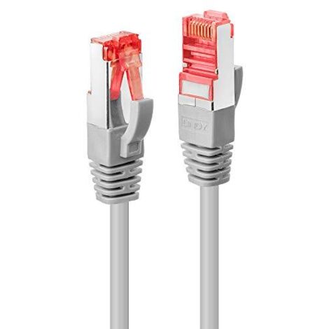 LINDY 47704 RJ45 Netzwerkkabel, Patchkabel CAT 6 S/FTP 2.00 m Grau mit Rastnasenschutz 1 St.