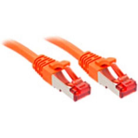 LINDY 47812 RJ45 Câble réseau, câble patch CAT 6 S/FTP 7.50 m orange 1 pc(s) R986411