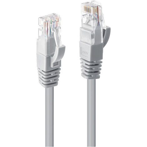 LINDY 48010 RJ45 Netzwerkkabel, Patchkabel CAT 6 U/UTP 30.00 m Grau  1 St.