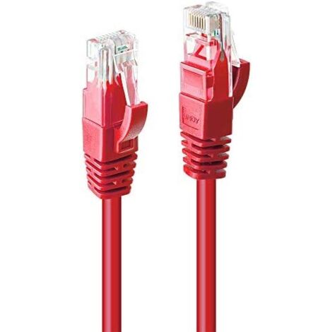 LINDY 48033 RJ45 Netzwerkkabel, Patchkabel CAT 6 U/UTP 2.00 m Rot  1 St.