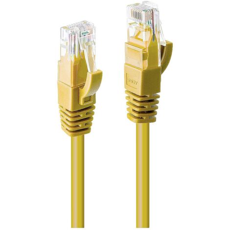 LINDY 48067 RJ45 Câble réseau, câble patch CAT 6 U/UTP 10.00 m jaune 1 pc(s) S239102