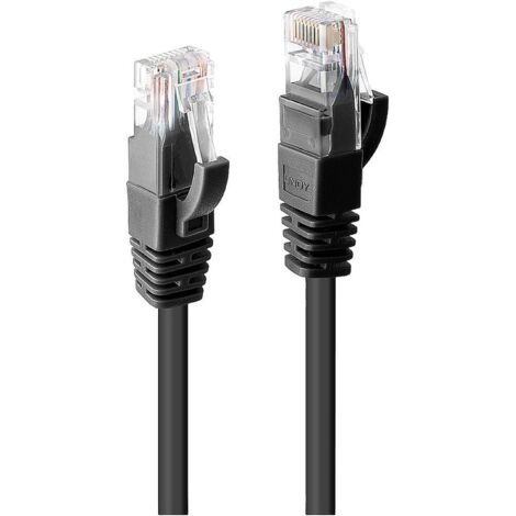 LINDY 48078 RJ45 Câble réseau, câble patch CAT 6 U/UTP 2.00 m noir 1 pc(s) S239112