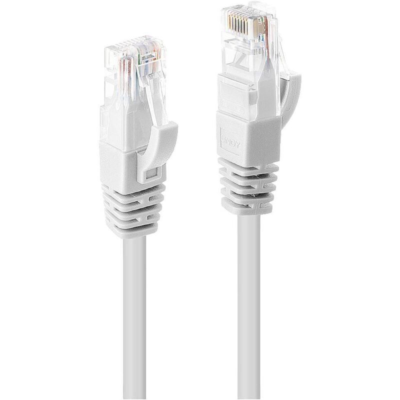 Lindy - 48099 RJ45 Câble réseau, câble patch cat 6 u/utp 20.00 m blanc 1 pc(s)