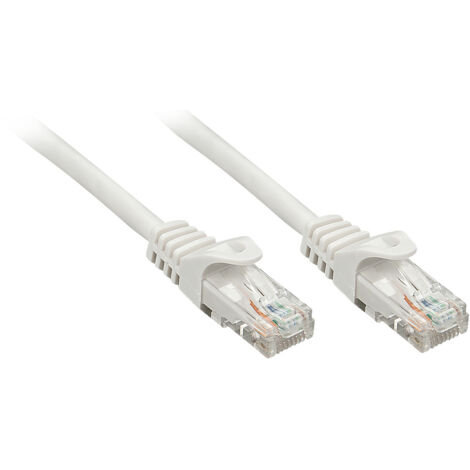 LINDY 48160 RJ45 Netzwerkkabel, Patchkabel CAT 6 U/UTP 0.30 m Grau  1 St.