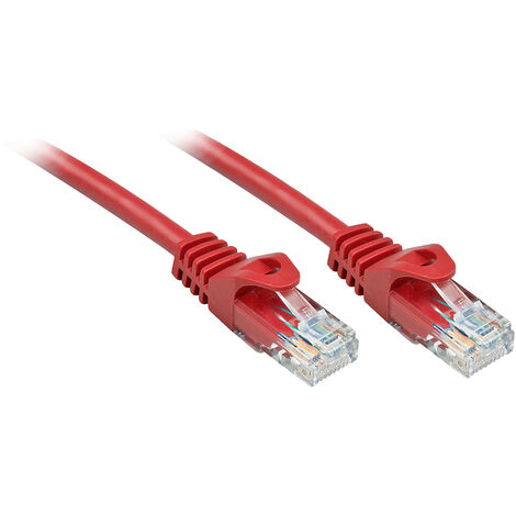 LINDY 48185 RJ45 Netzwerkkabel, Patchkabel CAT 6 U/UTP 5.00 m Rot  1 St.