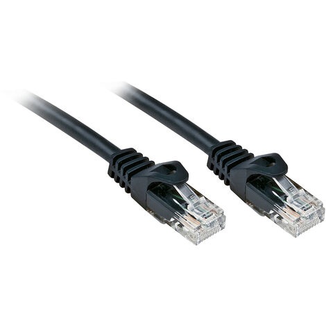 LINDY 48193 RJ45 Netzwerkkabel, Patchkabel CAT 6 U/UTP 2.00 m Schwarz  1 St.