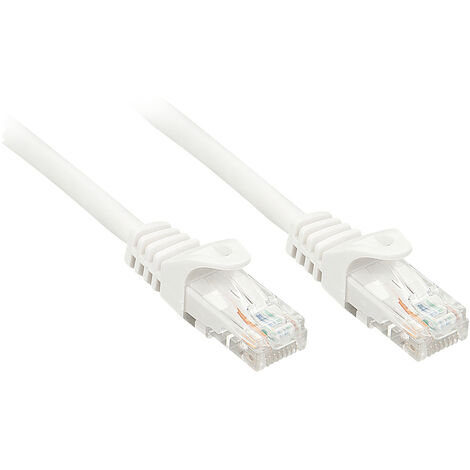 LINDY 48207 RJ45 Patchkabel CAT 6 U/UTP 10.00 m Weiß  1 St.