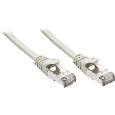 LINDY 48342 RJ45 Câble réseau, câble patch CAT 5e F/UTP 1.00 m gris avec cliquet d'encastrement 1 pc(s) C186541