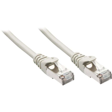 LINDY 48343 RJ45 Câble réseau, câble patch CAT 5e F/UTP 2.00 m gris avec cliquet d'encastrement 1 pc(s) C186521