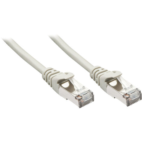 LINDY 48343 RJ45 Netzwerkkabel, Patchkabel CAT 5e F/UTP 2.00 m Grau mit Rastnasenschutz 1 St.