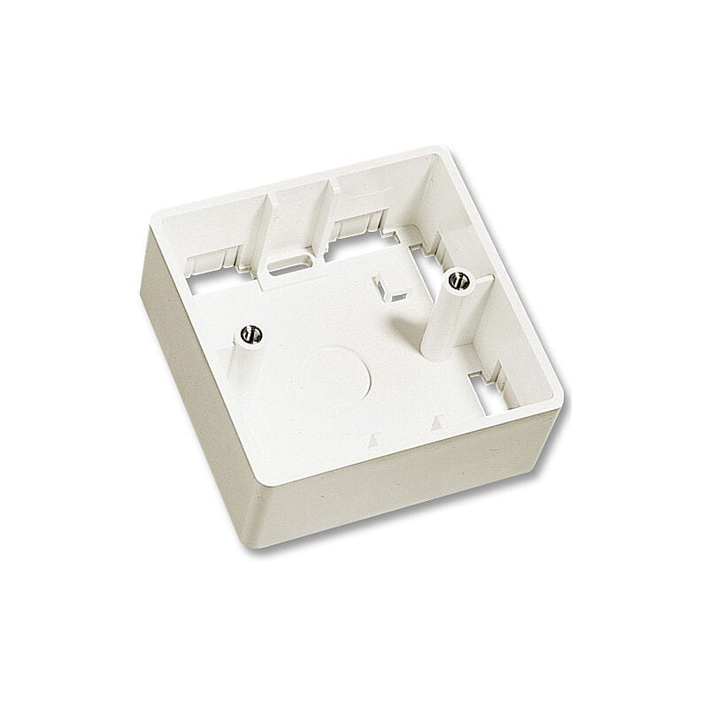 Surface wall box single uk 86x86x47 white