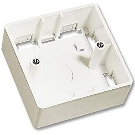 Lindy 60523 - Scatola murale singola, Per prese a muro AV modulari, Bianco, 86 x 86 x 47 mm