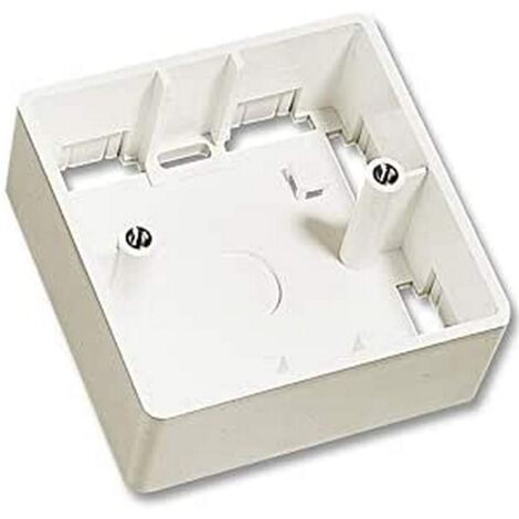 Lindy 60523 - Scatola murale singola, Per prese a muro AV modulari, Bianco, 86 x 86 x 47 mm