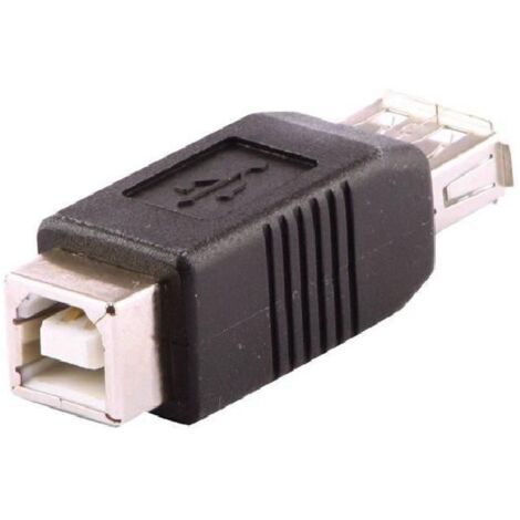 Lindy 71228 cambiador de género para cable USB A USB B Negro