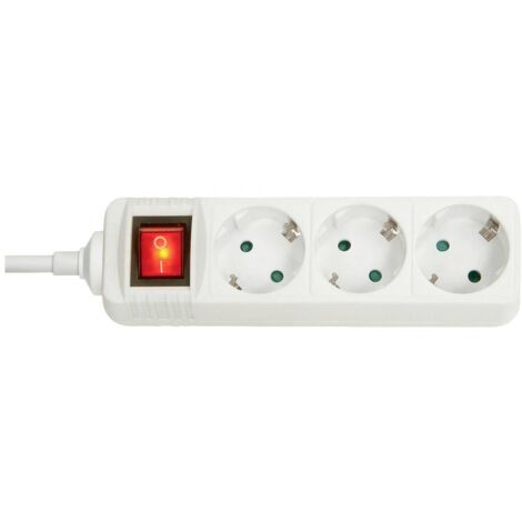 LINDY 73101 Multipresa con interruttore 3 scomparti Bianco Schuko 1 pz.
