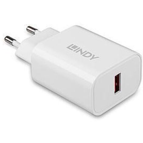 Lindy 73412 Caricabatterie per dispositivi mobili Smartphone Tablet Bianco AC Ricarica rapida Interno Esterno