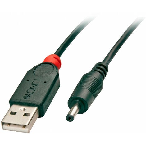 LINDY Adapterkabel USB A St - DC Hohlstecker 3,5/1,35mm St 1,5m (70266)