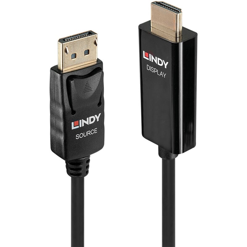 Lindy - Video Cable Active DisplayPort-HDMI m-m 0.5m black