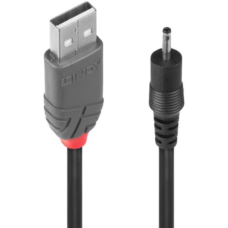 LINDY Câble USB USB 2.0 USB-A mâle, Connecteur DC 2,5 mm 1.50 m noir 70265 S218362