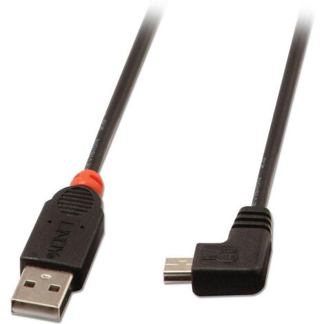 LINDY Câble USB USB 2.0 USB-A mâle, USB-Mini-B mâle 1.00 m noir 31971 C232861