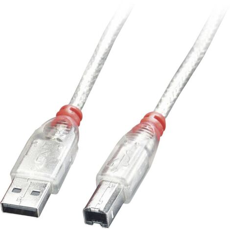 LINDY Cavo USB USB 2.0 Spina USB-A, Spina USB-B 5.00 m Trasparente 41755