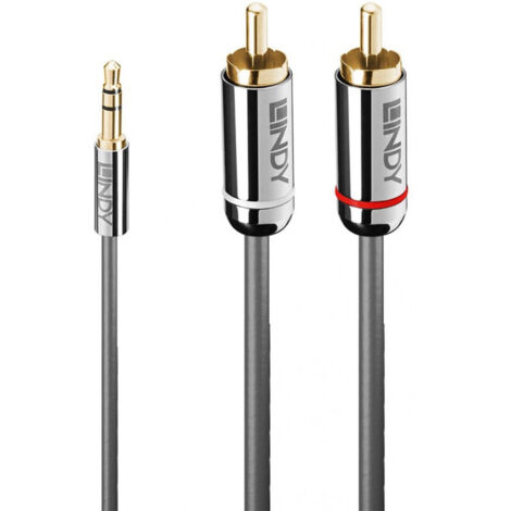 Lindy Chrom-Audiokabel 3,5mm auf 2x rca. m/2x m. 5.0m