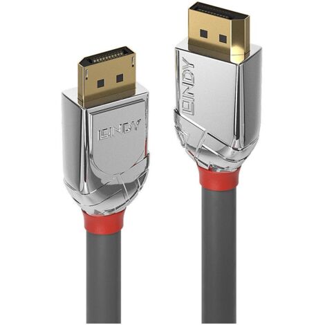 LINDY DisplayPort Cavo di collegamento [1x Spina DisplayPort - 1x Spina DisplayPort] 0.50 m Grigio