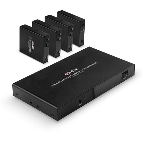 Lindy estensore 4 porte 70m cat.6 hdmi 4k60