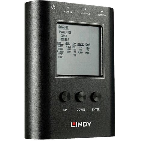 Lindy HDMI 2.0 18G Signal Analyser and Generator noir