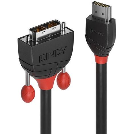 LINDY HDMI an DVI-D Single Link Kabel Black Line 10m