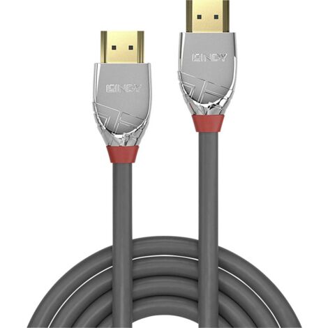 LINDY HDMI Cavo Spina HDMI-A, Spina HDMI-A 1.00 m Grigio 37871 UHD 4K, Cavo HDMI