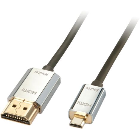 LINDY HDMI High Speed Kabel an Micro HDMI CROMO Slim 3m