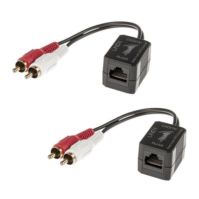 Lindy - 70460 extension audio/video Émetteur av Noir, Rouge, Blanc