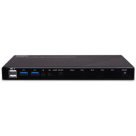 LINDY KVM Switch HDMI 4K60,USB3.0 Audio 4Port