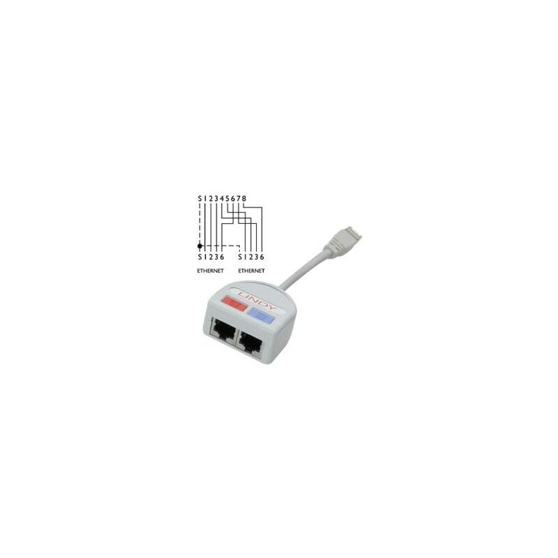 Lindy - utp Splitter/Doubler 2x10/100BT RJ-45 Doubler