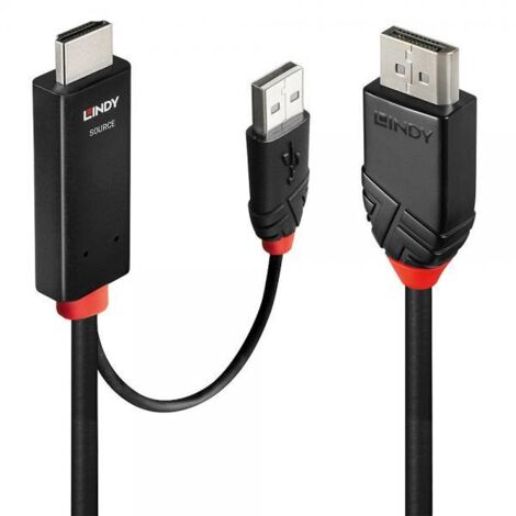 LINDY  Monitor Adattatore [1x Spina HDMI, Spina A USB 3.2 Gen 1 (USB 3.0) - 1x Spina DisplayPort] 41500