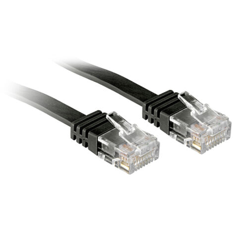Lindy Patchkabel Cat6 Flachband ungeschirmt schwarz 0.30m (47520)