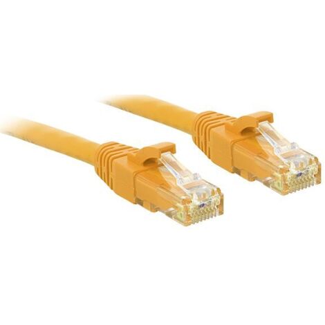 LINDY RJ-45/RJ-45 Cat.6 3m - Netzwerkkabel (3 m, Cat6, U/UTP (UTP), RJ-45, RJ-45, RJ-45, gelb)
