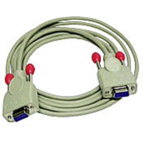 LINDY Seriell Anschlusskabel [1x D-SUB-Buchse 9pol. - 1x D-SUB-Buchse 9pol.] 5.00 m Grau